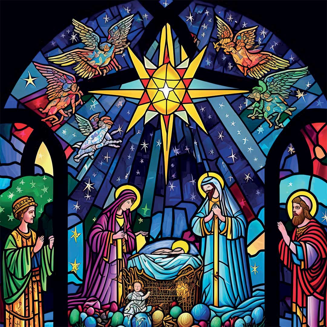 Church Window Nativity