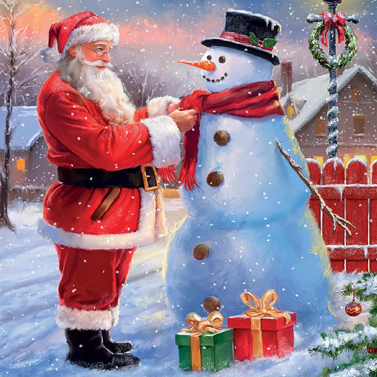 Santa and Snowman