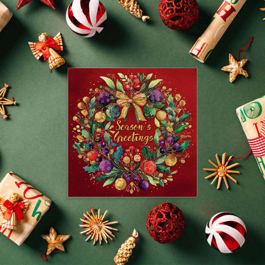 Red Christmas Wreath